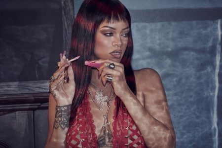 Rihanna Smolders in Savage X Valentine's Day 2022 Styles Rihanna Savage X Gloss Bomb Heat in Lavender Savage