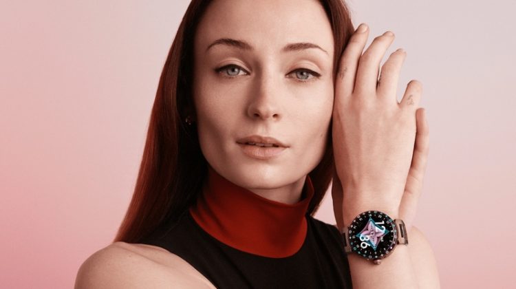 Sophie Turner Louis Vuitton Tambour Horizon Light Up Connected Watch Campaign