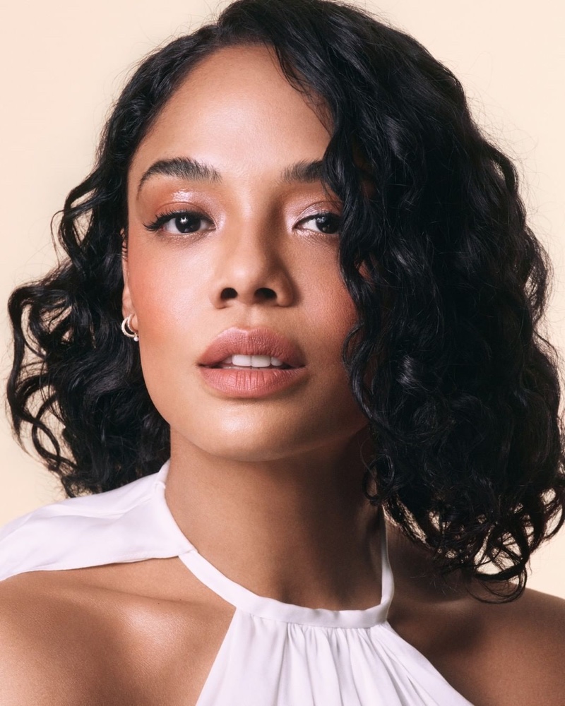 Tessa Thompson Armani Beauty Announcement Face