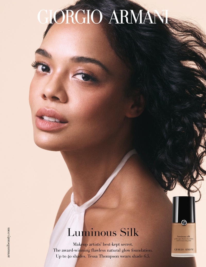 Tessa Thompson Armani Beauty Luminous Silk Foundation Campaign