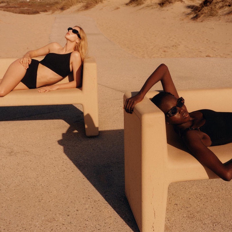 Abby Champion Ajok Madel Tory Burch Black Swimsuits Resort 2022