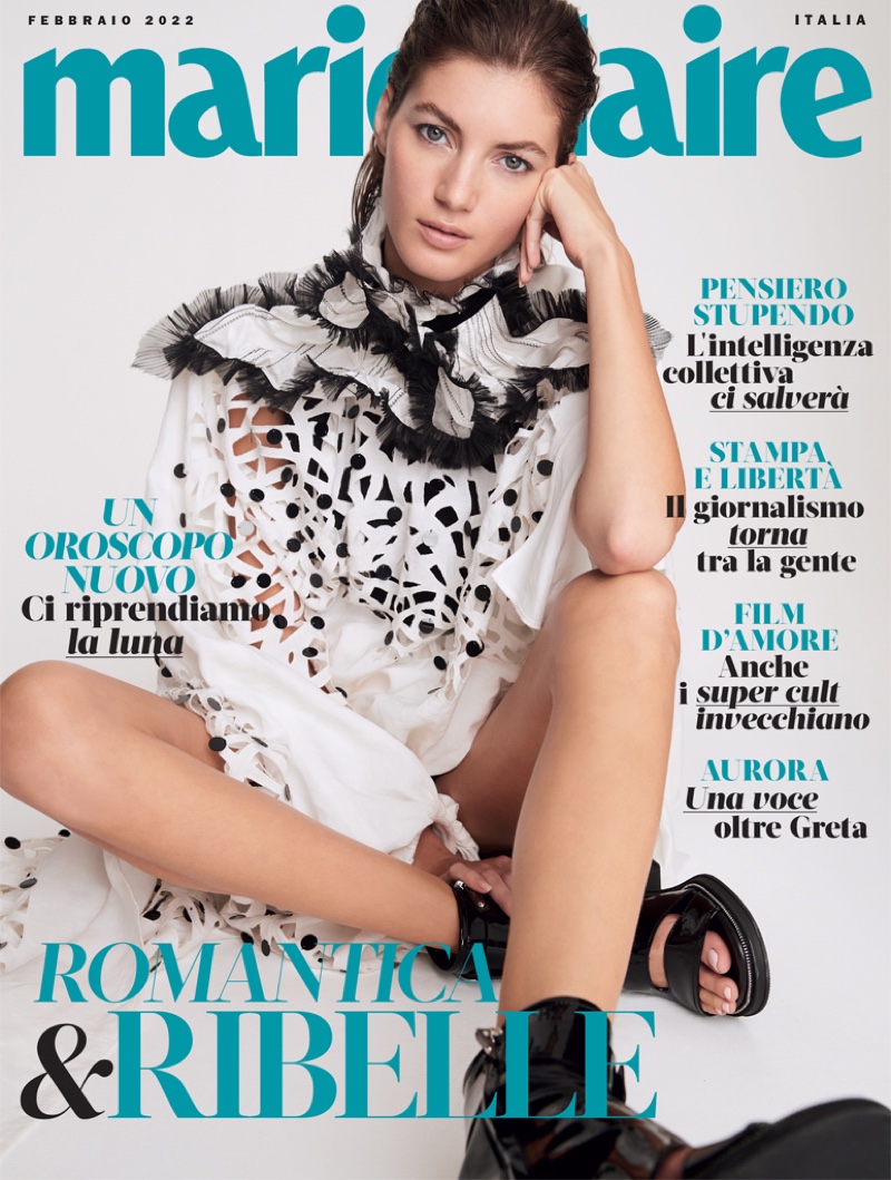 Valery Kaufman on Marie Claire Italy February 2022 Cover. Photo: David Roemer