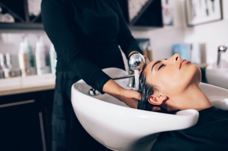 Woman Getting Hair Washed