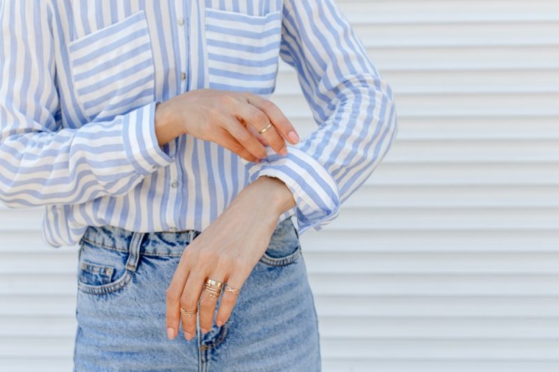 Woman Wearing Gold Rings