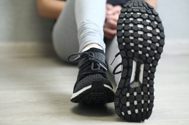 Woman Wearing New Balance Sneakers