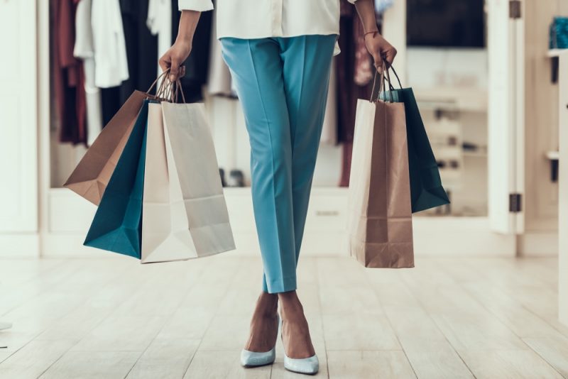 Woman with Shopping Bags