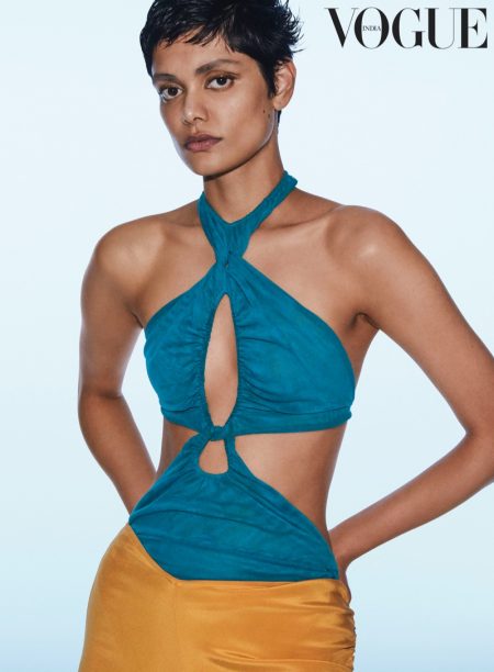 Zinnia Kumar Lands Vogue India's January Cover (Photos) Model Zinnia Kumar wears design from Supriya Lele for the photoshoot. Photo: Daniel Jackson / Vogue India
