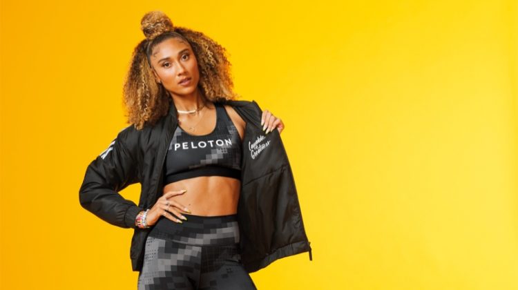 Ally Love poses in adidas x Peloton collaboration. Photo: adidas