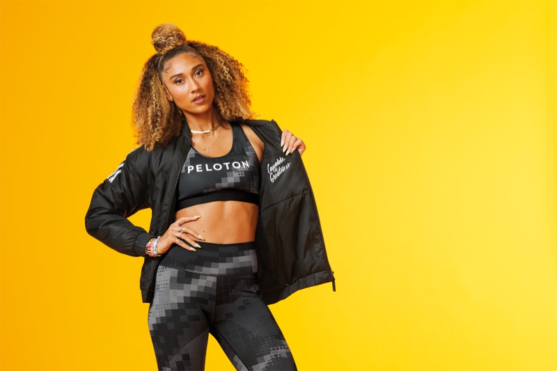 Ally Love poses in adidas x Peloton collaboration. Photo: adidas