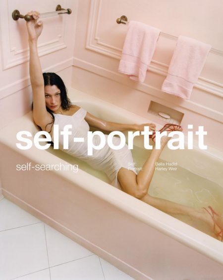 Bella Hadid Bathtub Self-Portrait Spring 2022 Campaign