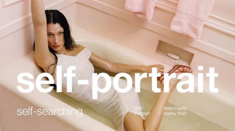 Bella Hadid Bathtub Self-Portrait Spring 2022 Campaign
