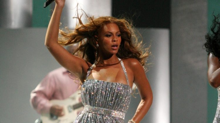 Beyonce Silver Mini Dress Stage
