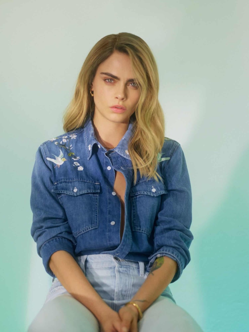 Cara Delevingne 7 All Mankind Spring 2022 Campaign