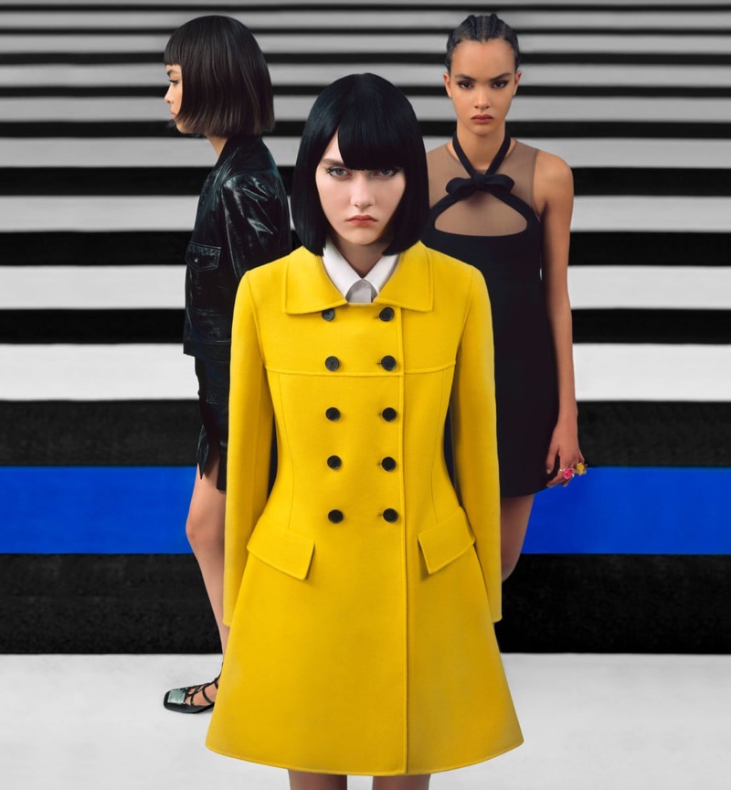 Yellow 1960s Style Coat Dior Spring 2022 Campaign