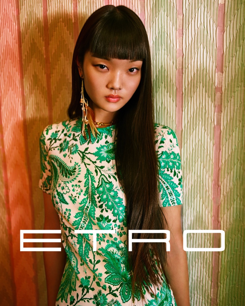 Etro's signature prints get featured in spring-summer 2022 campaign.
