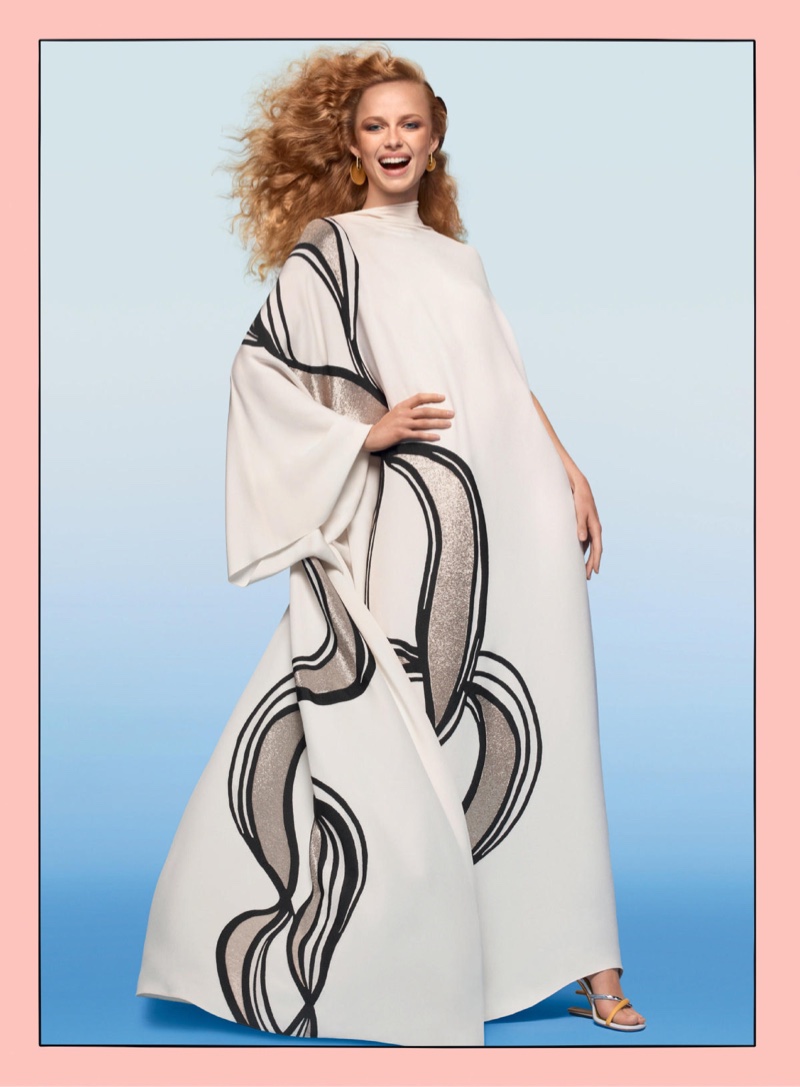 Fendi White Maxi Dress Spring 2022 Campaign