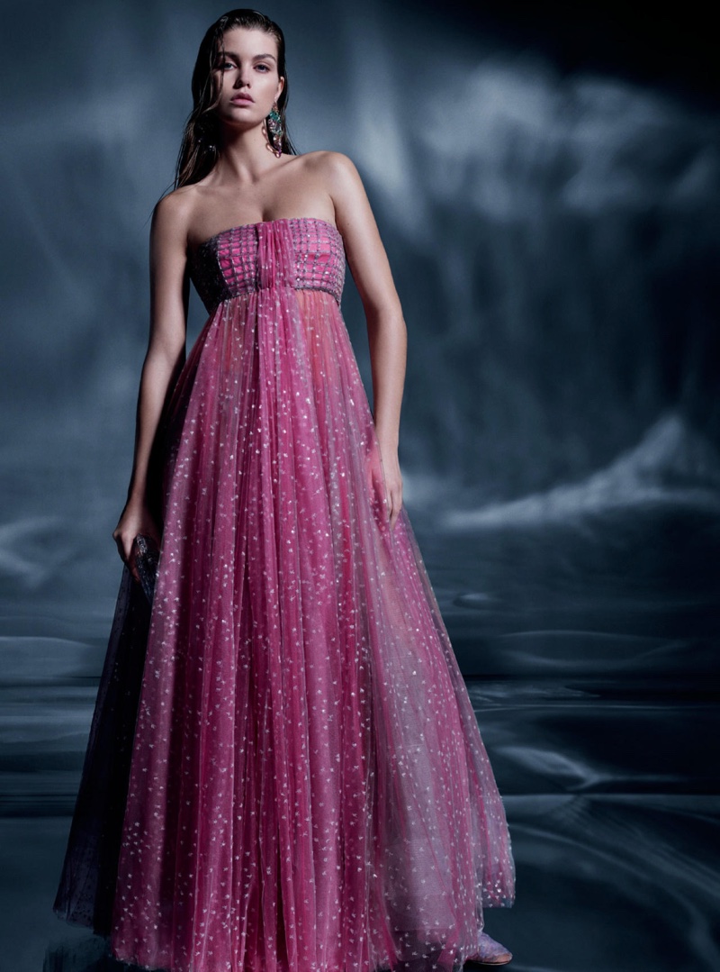 Pink Gown Giorgio Armani Spring 2022 Campaign