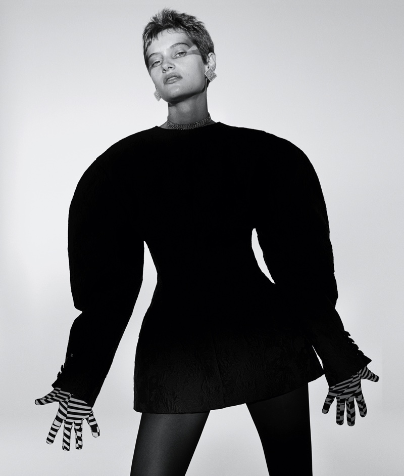 Greta Hofer Wears Black Outfits for WSJ. Magazine