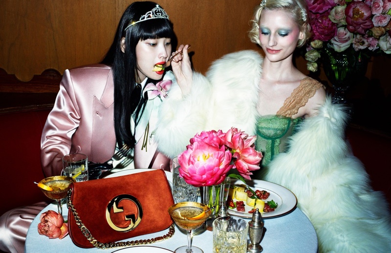 Models Eating Gucci Spring 2022 Campaign