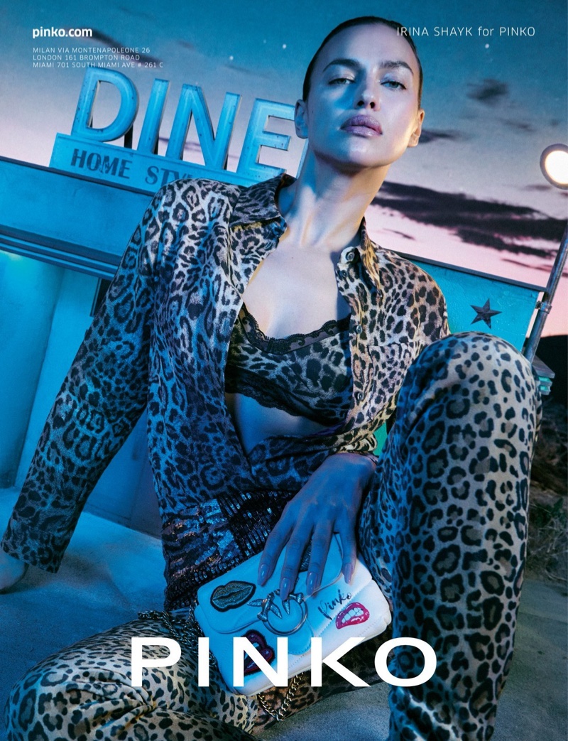 Irina Shayk Takes Over the Town for Pinko Spring 2022 Campaign