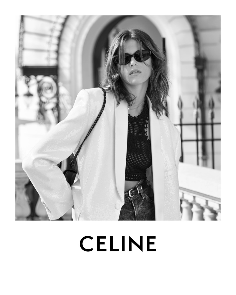 Celine redesigns the Triomphe Canvas in white for Spring/Summer 2021