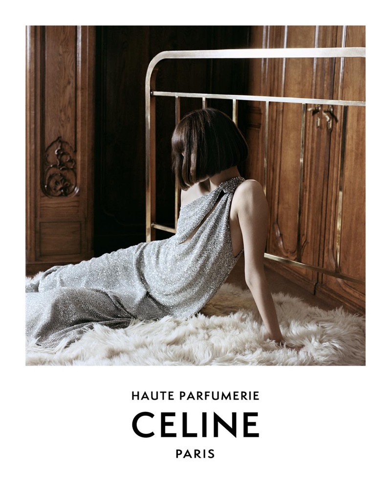 Lisa Celine Silver Dress Haute Parfumerie Campaign
