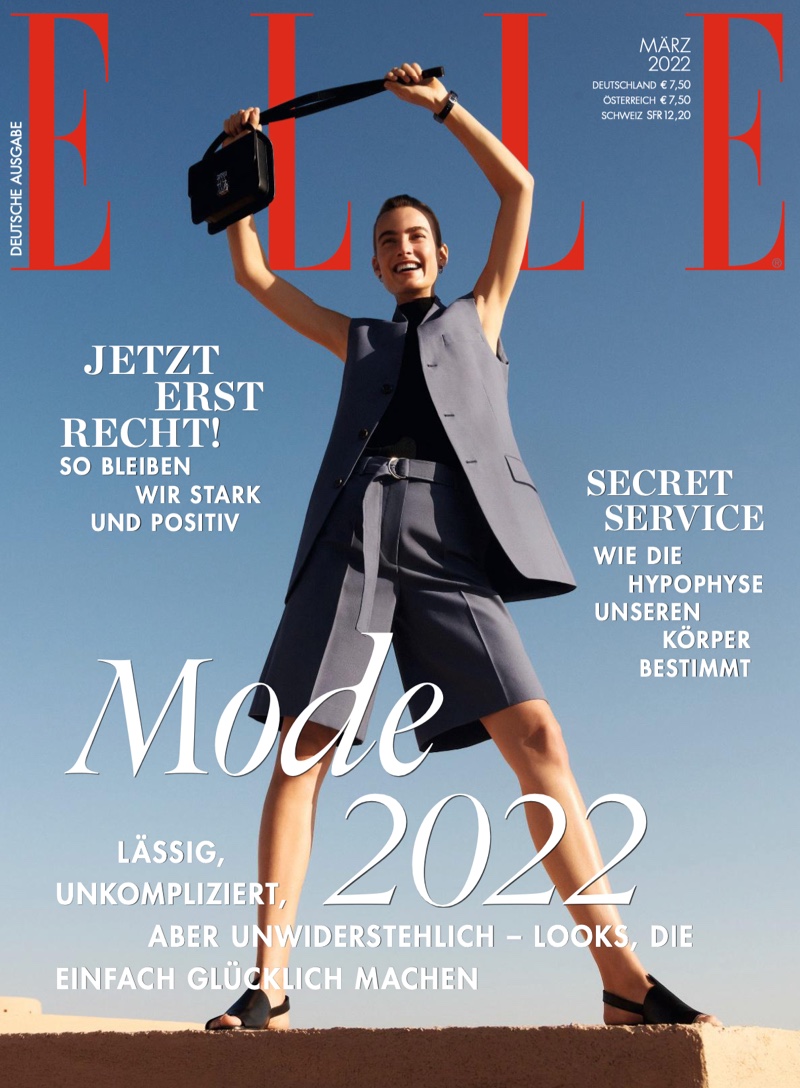 Maartje Verhoef on ELLE Germany March 2022 Cover. Photo: Andreas Ortner
