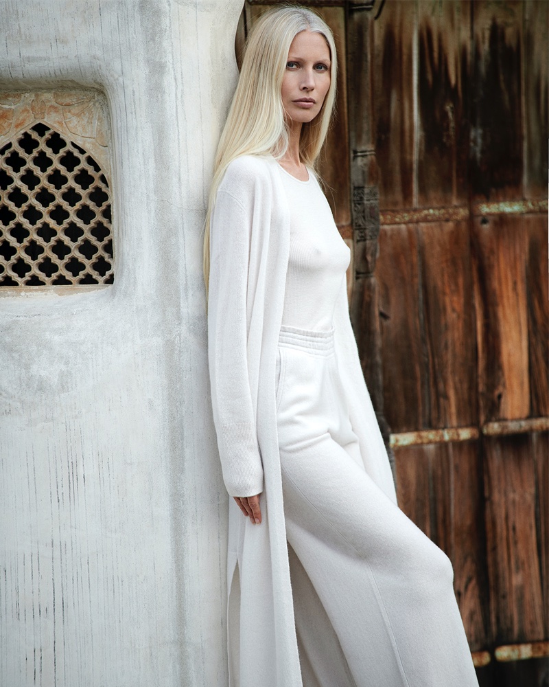 Kirsty Hume White Outfit Nakedcashmere Spring 2022 Campaign