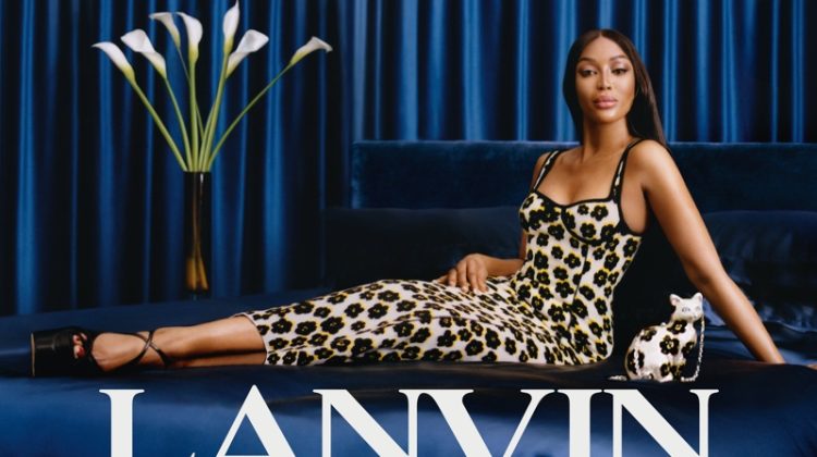 Naomi Campbell Floral Print Dress Lanvin Spring 2022 Campaign