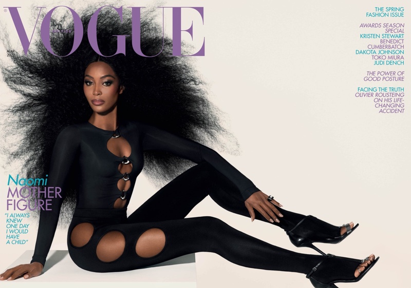 Naomi Campbell Burberry Bodysuit Cut-Out Vogue UK