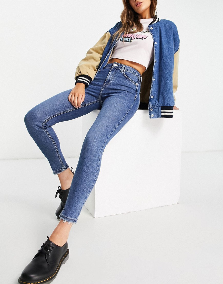 topshop jamie jeans frayed hem