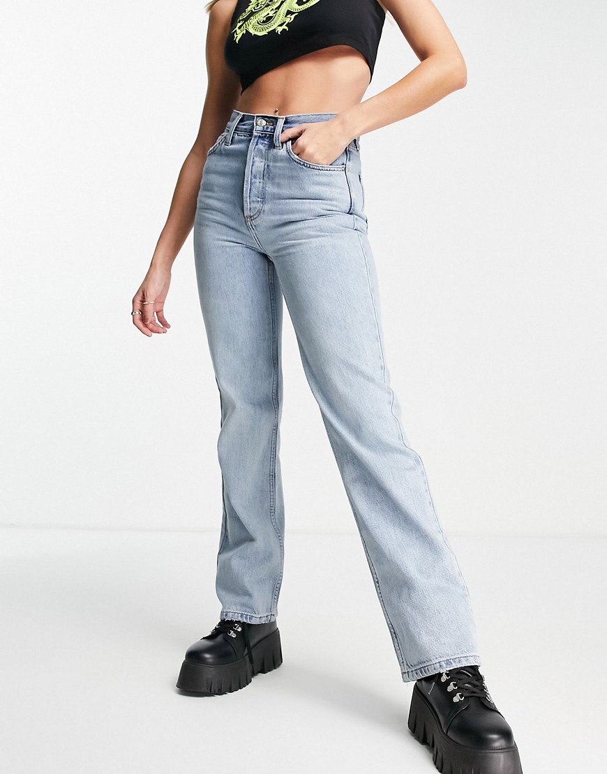 Topshop Kort organic cotton blend jeans in bleach-Blue | Fashion Gone Rogue