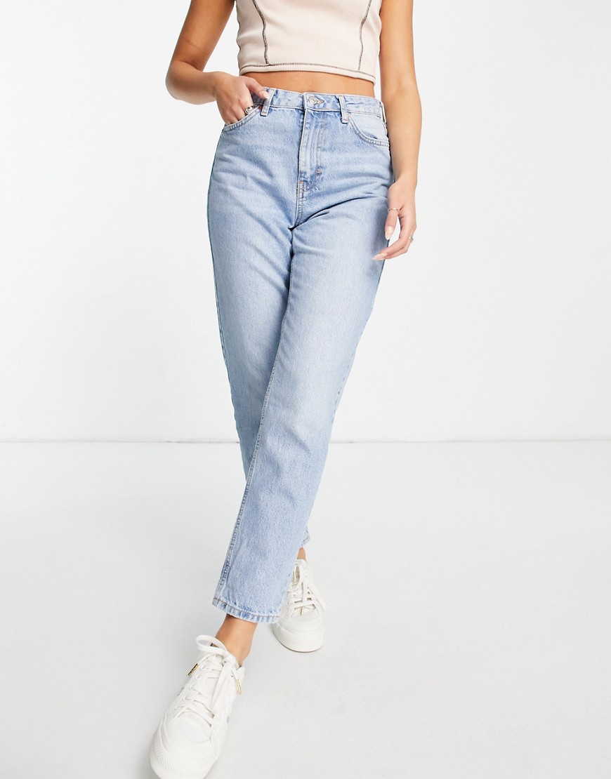 Topshop mom jeans in bleach-Blues | Fashion Gone Rogue