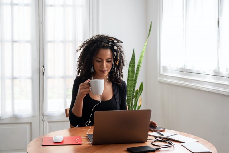 Woman Looking Online