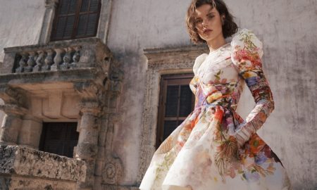 Giedre Dukauskaite Looks Divine in Zimmermann Spring 2022 Campaign Prima Paneled Dress Zimmermann Spring 2022 Campaign