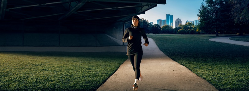 Runner Fatima Ibrahimi adidas Impossible is Nothing campaign.