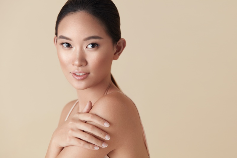 Asian Model Neutral Makeup Beauty