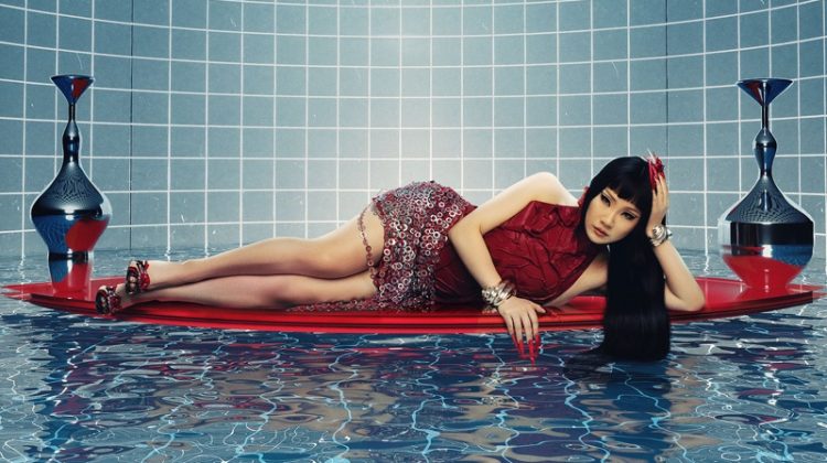 CL Red Dress Water