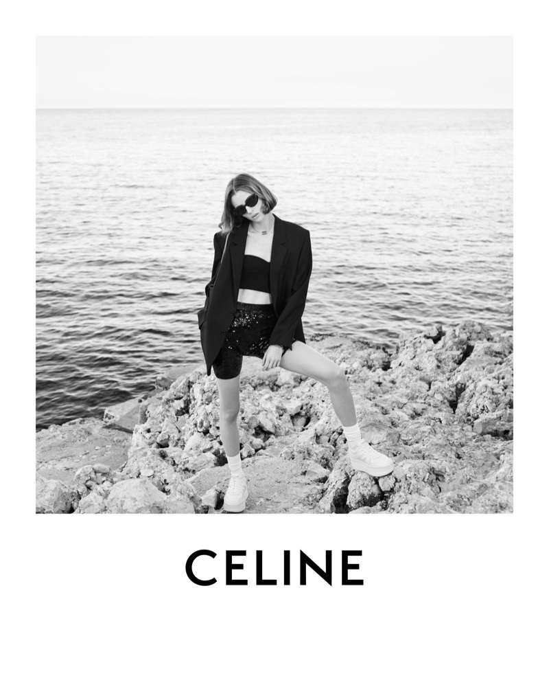 Celine Sequin Biker Shorts Jude Jacket