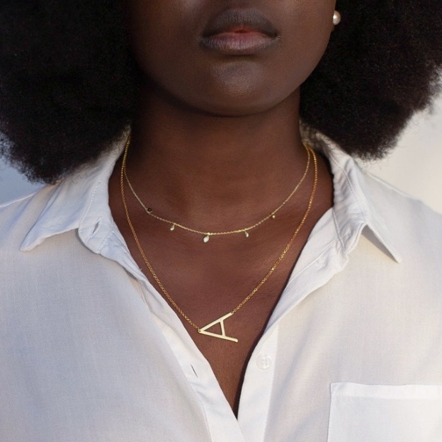 Initial Gold Chain Necklace