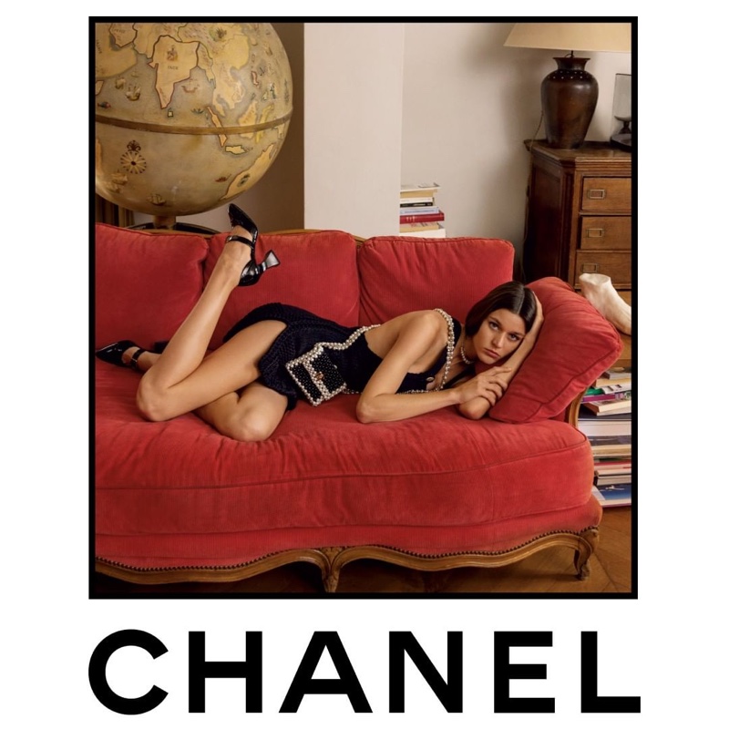 Chanel Spring 2022 Campaign Model Couch
