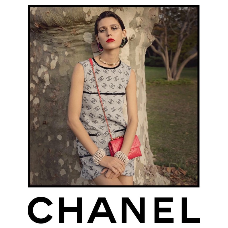 Chanel Logo Print Mini Dress Spring 2022