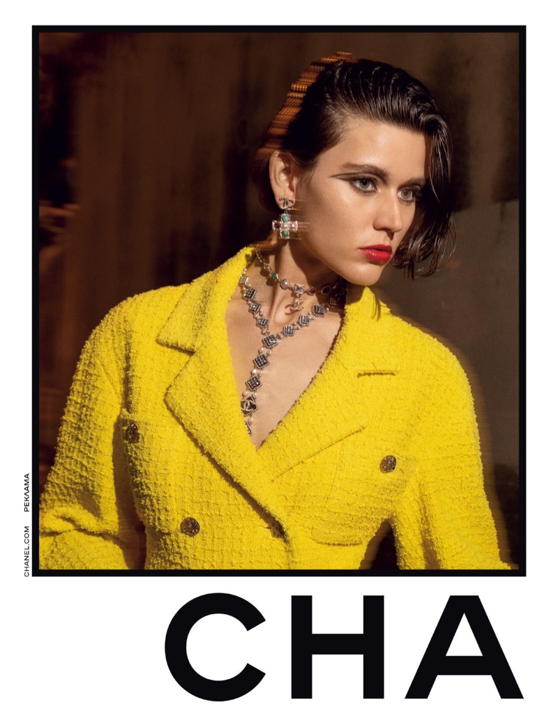 Chanel Yellow Tweed Jacket Jewelry Spring 2022