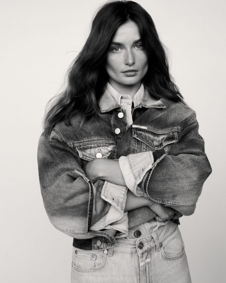 Andreea & Paloma Are Casual Chic in Closed Denim Spring 2022 Campaign Closed Jean Jacket Spring 2022