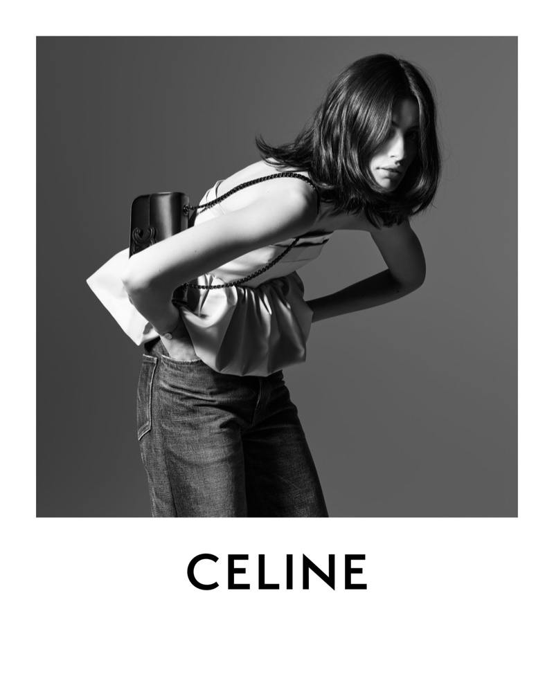 Celine evening bustier Celine chain shoulder bag cuir Triomphe