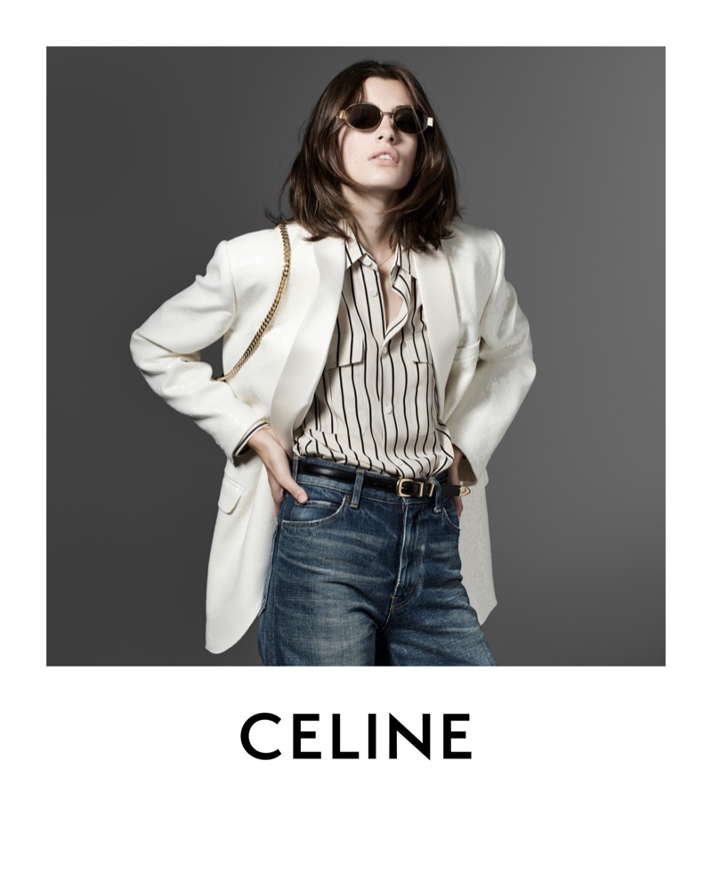 Celine Boxy Jacket Striped Tomboy Shirt