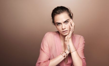 Cara Delevingne Enchants in Gem Dior Jewelry Cara Delevingne Pink Dress Gem Dior