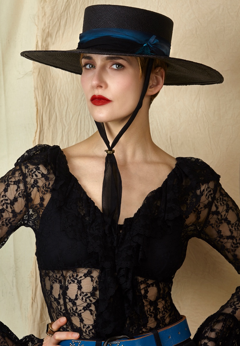 Hat Cha Cha’s House and Lace Blouse Anne Fontaine. Photo: Gail Hadani
