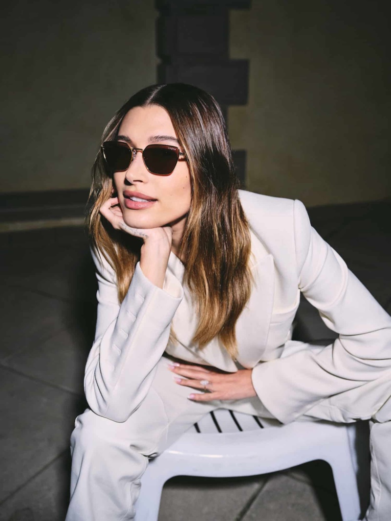 Hailey Bieber Pantsuit Vogue Eyewear