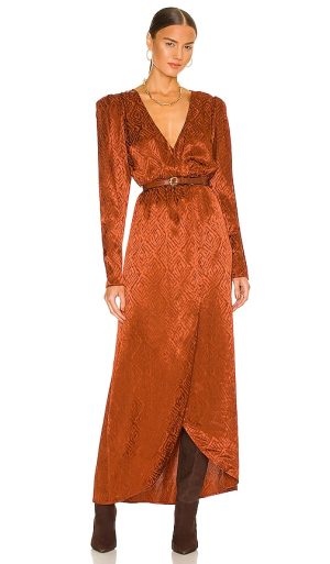 House of Harlow 1960 x REVOLVE Mauritz Maxi Dress in Rust. - size S (also in M, XS, XXS)
